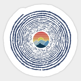 The Spiral Mountains sunset Sticker